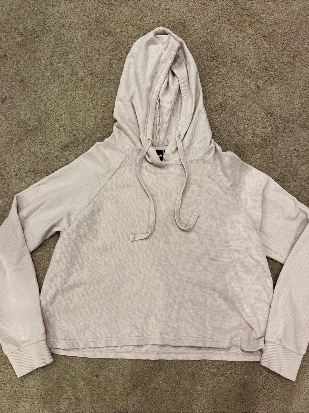 Mono B Light Lavender Hooded Waffle Pullover